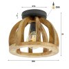 Portelo Lámpara de Techo Negro, 1 luz