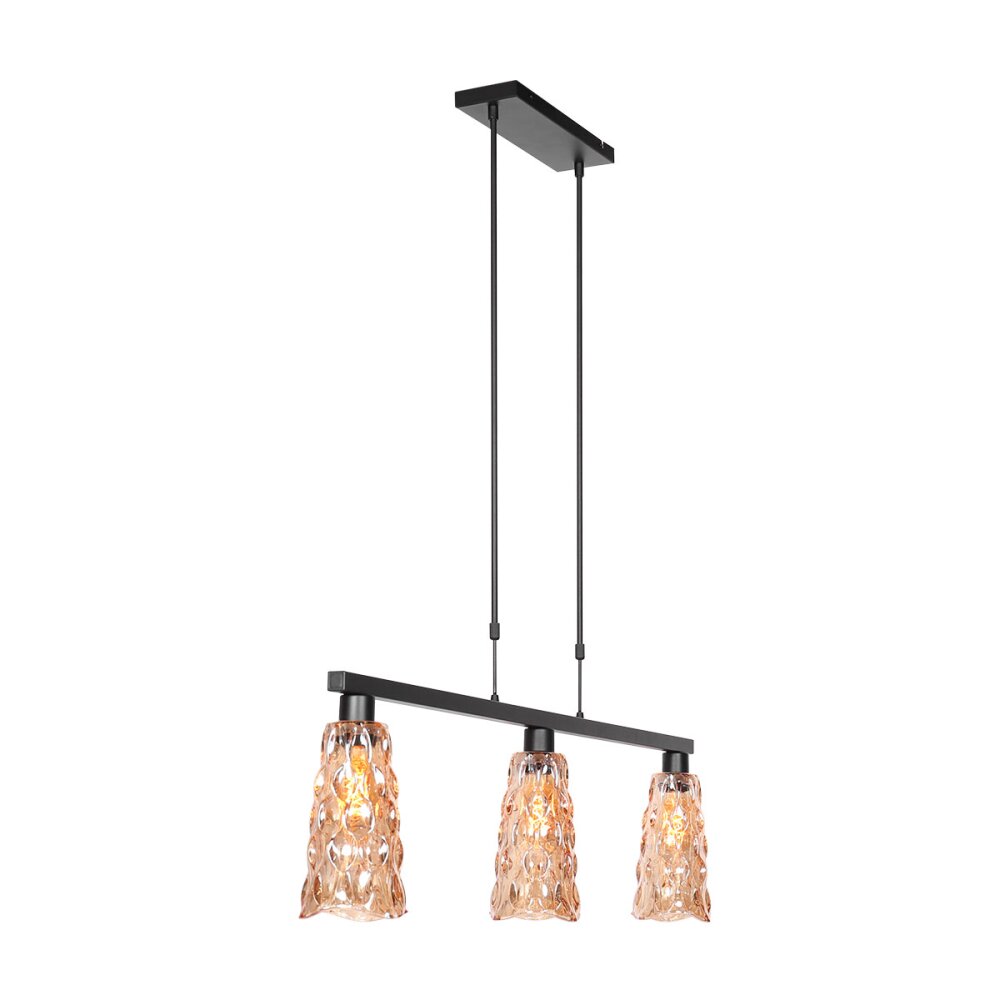 Lámparas Steinhauer Vidrio Lámparas colgantes Negro, 3 luces main product photo