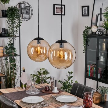 Gastor Lámparas suspendidas, Luminarias esféricas Negro, 2 luces