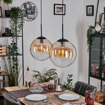 Gastor Lámparas suspendidas, Luminarias esféricas Negro, 2 luces