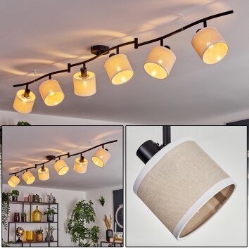 Bassagoda Plafones beige, Blanca, 6 luces Bassagoda Plafones beige, Blanca, 6 luces