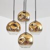 Ripoll Lámparas suspendidas, Luminarias esféricas, Lámparas colgantes dorado, Transparente, 4 luces