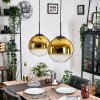 Gastor Lámparas suspendidas, Luminarias esféricas, Lámparas colgantes dorado, Transparente, 2 luces