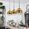 Gastor Lámparas suspendidas, Luminarias esféricas, Lámparas colgantes dorado, Transparente, 3 luces