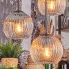 Koyoto Lámparas suspendidas, Luminarias esféricas, Lámparas colgantes Colores ámbar, Transparente, Ahumado, 4 luces