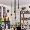 Koyoto Lámparas suspendidas, Luminarias esféricas, Lámparas colgantes Colores ámbar, Transparente, 4 luces