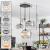 Koyoto Lámparas suspendidas, Luminarias esféricas, Lámparas colgantes Colores ámbar, Transparente, Ahumado, 4 luces