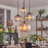 Koyoto Lámparas suspendidas, Luminarias esféricas, Lámparas colgantes Colores ámbar, Transparente, Ahumado, 4 luces