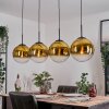 Gastor Lámparas suspendidas, Luminarias esféricas, Lámparas colgantes dorado, Transparente, 4 luces