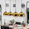 Gastor Lámparas suspendidas, Luminarias esféricas, Lámparas colgantes dorado, Transparente, 4 luces