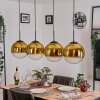 Gastor Lámparas suspendidas, Luminarias esféricas, Lámparas colgantes dorado, Transparente, 4 luces