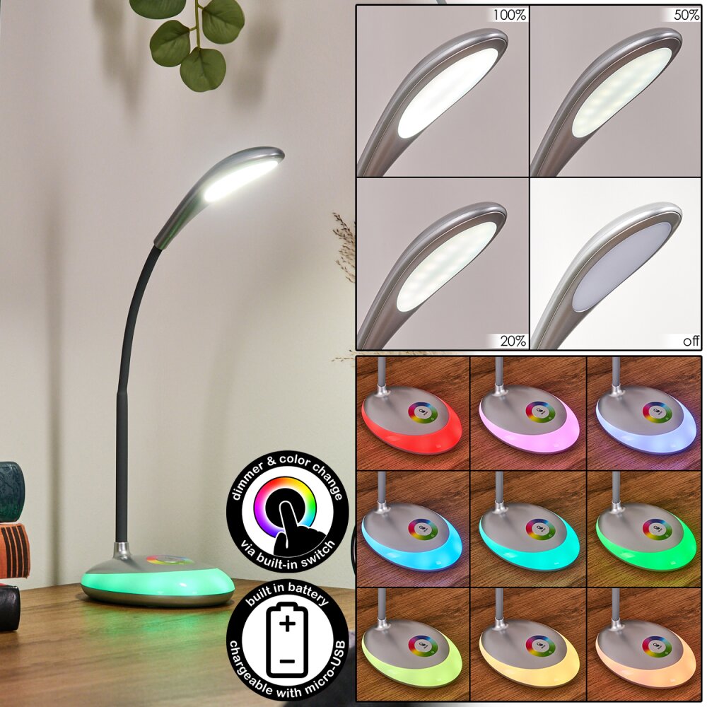 Sneslev Lámparas de escritorio, Lámparas de mesa LED Plata, 1 luz, Cambia de color main product photo