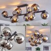 Gastor Plafones, Luminarias esféricas Cromo, Ahumado, 10 luces