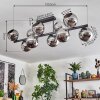 Gastor Plafones, Luminarias esféricas Cromo, Ahumado, 10 luces