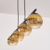 Koyoto Lámparas suspendidas, Luminarias esféricas, Lámparas colgantes dorado, Transparente, 4 luces