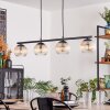 Koyoto Lámparas suspendidas, Luminarias esféricas, Lámparas colgantes Colores ámbar, Transparente, 4 luces