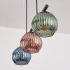 Koyoto Lámparas suspendidas, Luminarias esféricas, Lámparas colgantes Azul, Verde, Color cobre, 3 luces