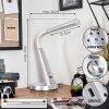 Tykby Lámparas de escritorio, Lámparas de mesa, Lámpara lectura LED Plata, Blanca, 1 luz