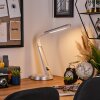 Tykby Lámparas de escritorio, Lámparas de mesa, Lámpara lectura LED Plata, Blanca, 1 luz