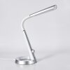 Tykby Lámparas de escritorio, Lámparas de mesa, Lámpara lectura LED Plata, Blanca, 1 luz