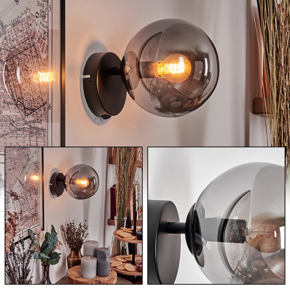 Gastor Luminarias esféricas, Apliques, Spot de pared Ahumado, 1 luz main product photo