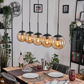 Gastor Lámparas suspendidas, Luminarias esféricas, Lámparas colgantes Colores ámbar, 5 luces