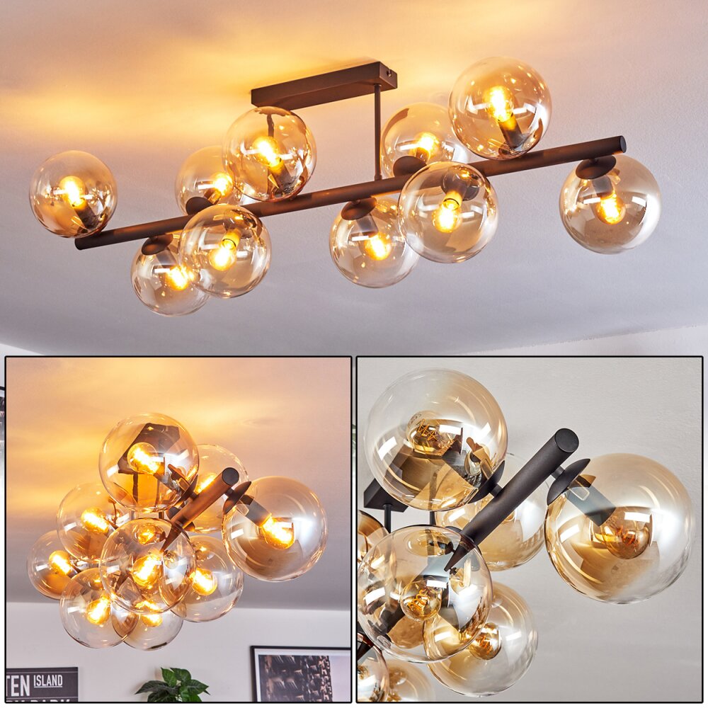 Gastor Plafones, Luminarias esféricas Colores ámbar, Transparente, 10 luces main product photo