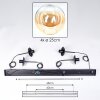 Gastor Lámparas suspendidas, Luminarias esféricas, Lámparas colgantes Colores ámbar, Transparente, 4 luces