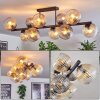 Gastor Plafones, Luminarias esféricas Colores ámbar, Transparente, Ahumado, 10 luces