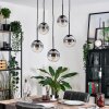 Gastor Lámparas suspendidas, Luminarias esféricas, Lámparas colgantes Transparente, Ahumado, 5 luces