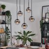 Gastor Lámparas suspendidas, Luminarias esféricas, Lámparas colgantes Cromo, Transparente, Ahumado, 5 luces