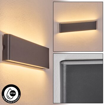 Gamas Aplique de exterior, Lámpara de baño, Apliques, Spot de pared Antracita, 1 luz