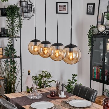 Gastor Lámparas suspendidas, Luminarias esféricas, Lámparas colgantes Colores ámbar, 4 luces