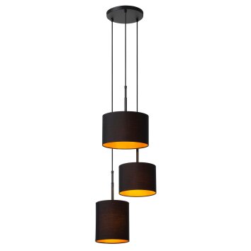 Lámparas Lucide MAYA Lámparas colgantes Negro, 3 luces