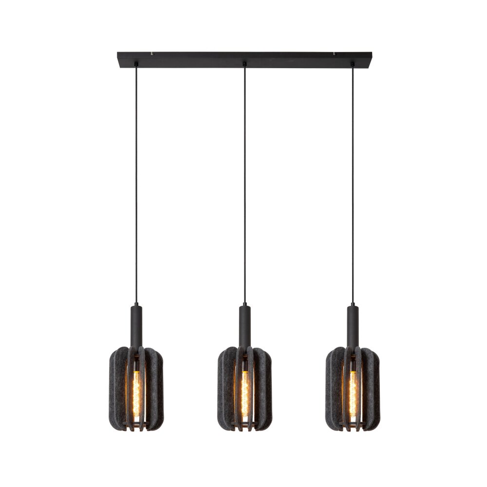 Lámparas Lucide RAFAL Lámparas colgantes Negro, 3 luces main product photo