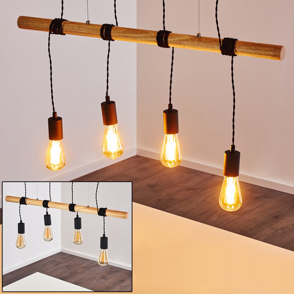 Lámpara Colgante Oostkapelle Negro, 4 luces main product photo