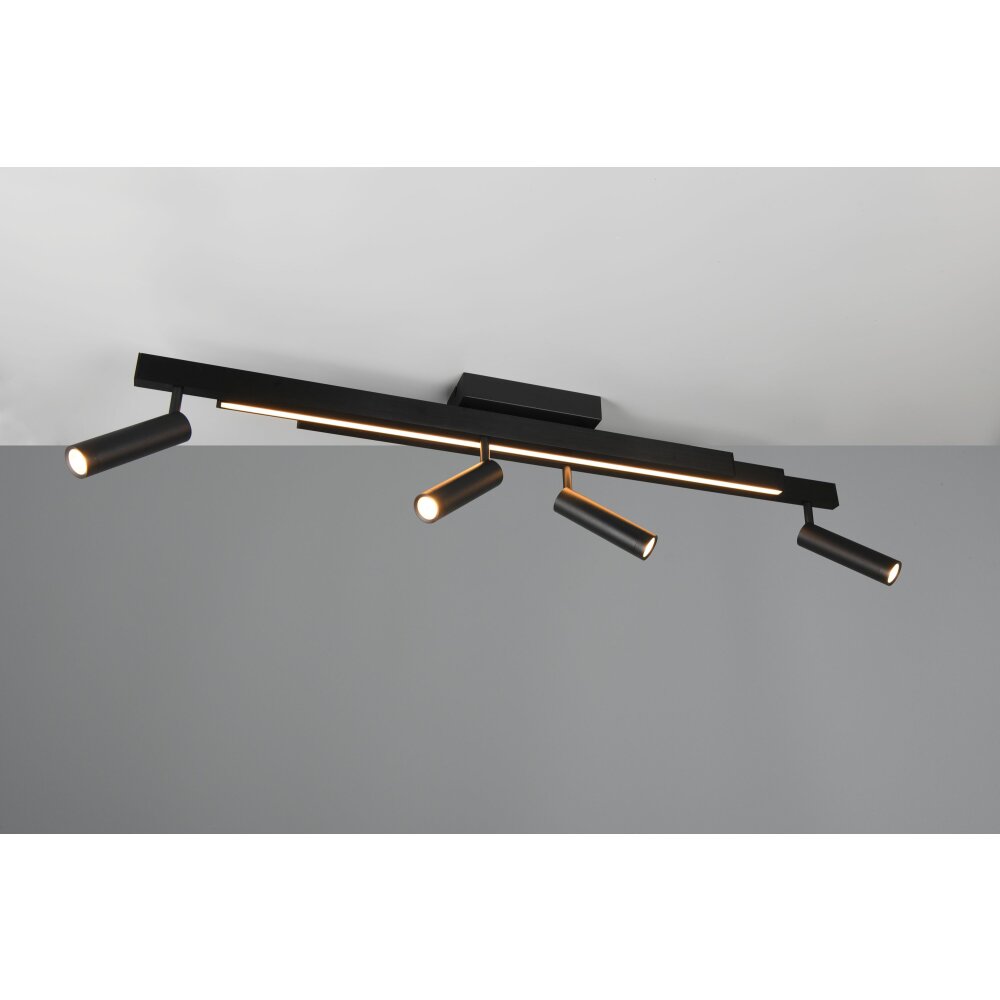 Lámparas Trio Zeno Plafones LED Negro, 5 luces, Mando a distancia main product photo