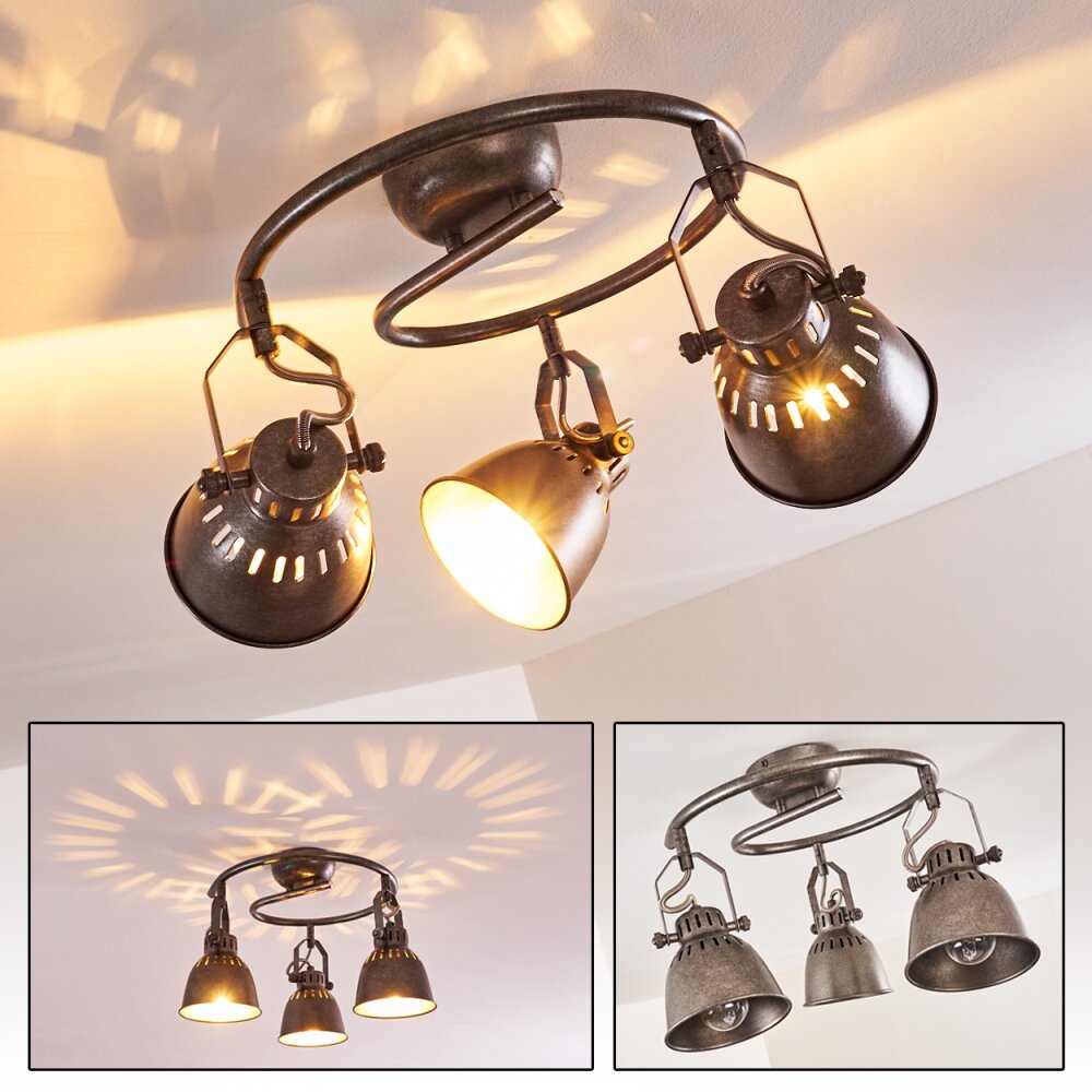 Nanlia Lámpara de Techo Gris, Plata, 3 luces main product photo