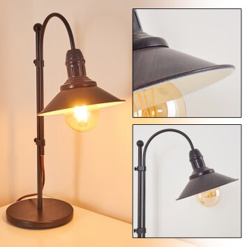 Nibyn Lámpara de Mesa Beige, marrón oscuro, 1 luz