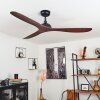 Follseland Ventilador de techo Marrón, Color madera, Negro