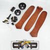 Follseland Ventilador de techo Marrón, Color madera, Negro