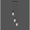 Leuchten-Direkt SKELETTON Lámpara Colgante Negro, 3 luces