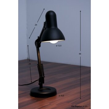 Globo Famous Lámpara de escritorio Negro, 1 luz