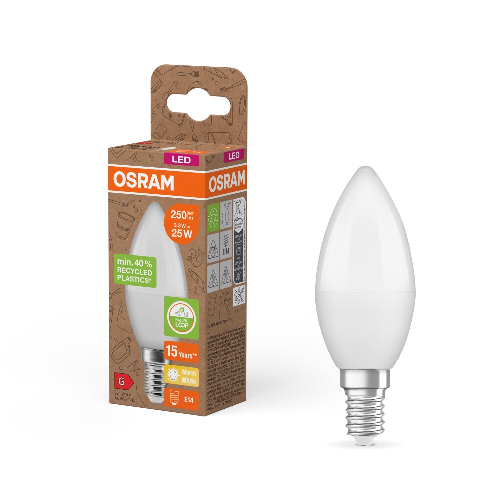 Lámparas Osram E14 3.3 Watt blanco cálido 250 Lumen main product photo