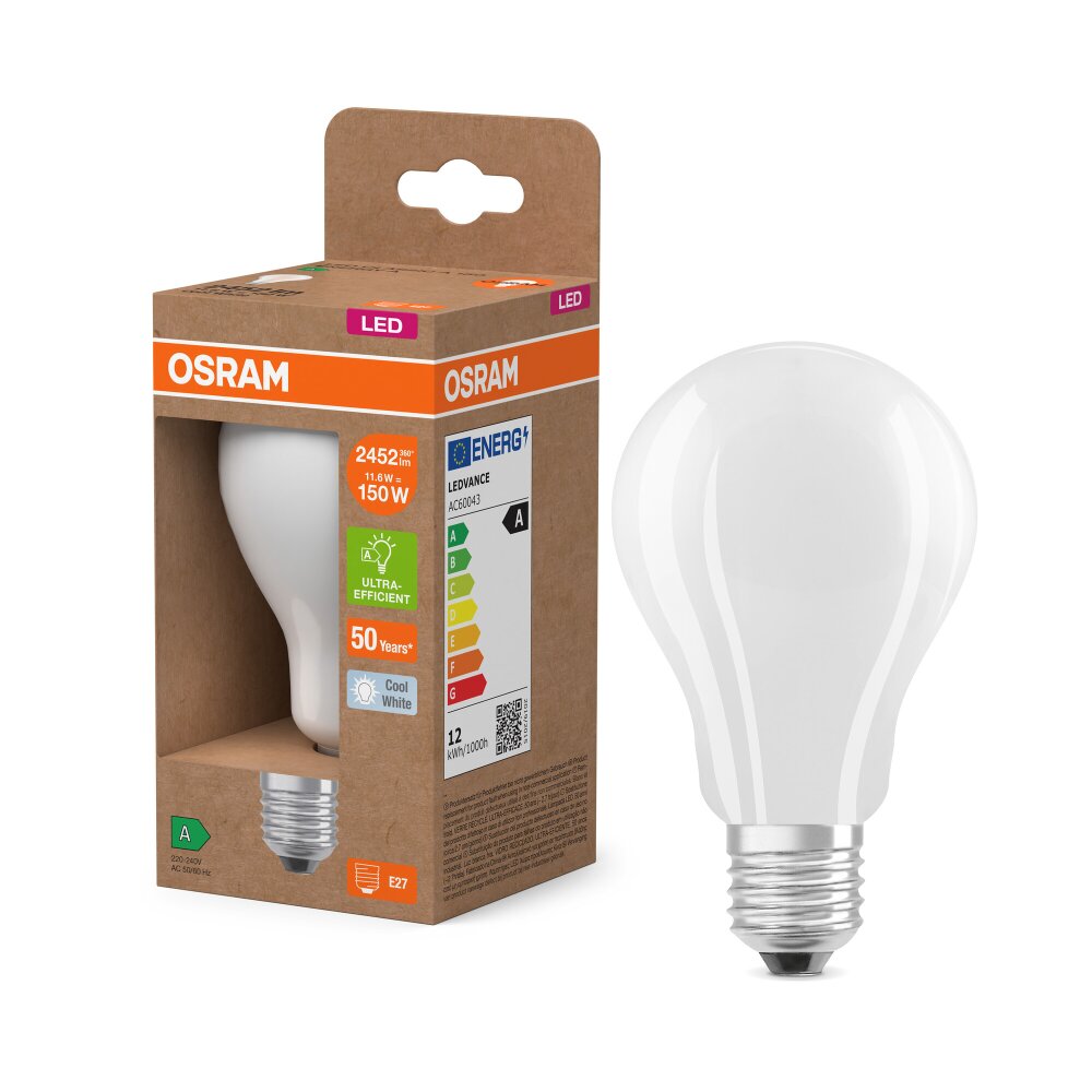 Lámparas Osram E27 11.6 Watt blanco neutro 2452 Lumen main product photo
