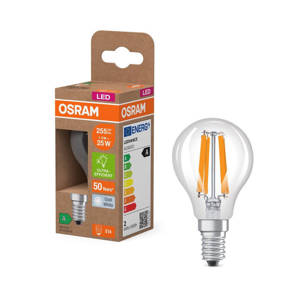 Lámparas Osram E14 1.2 Watt blanco neutro 255 Lumen main product photo