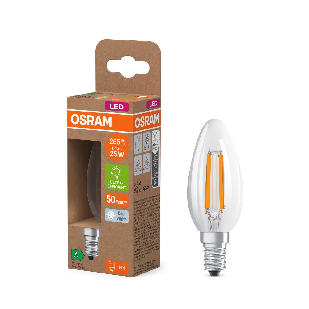Lámparas Osram E14 1.2 Watt blanco neutro 255 Lumen main product photo