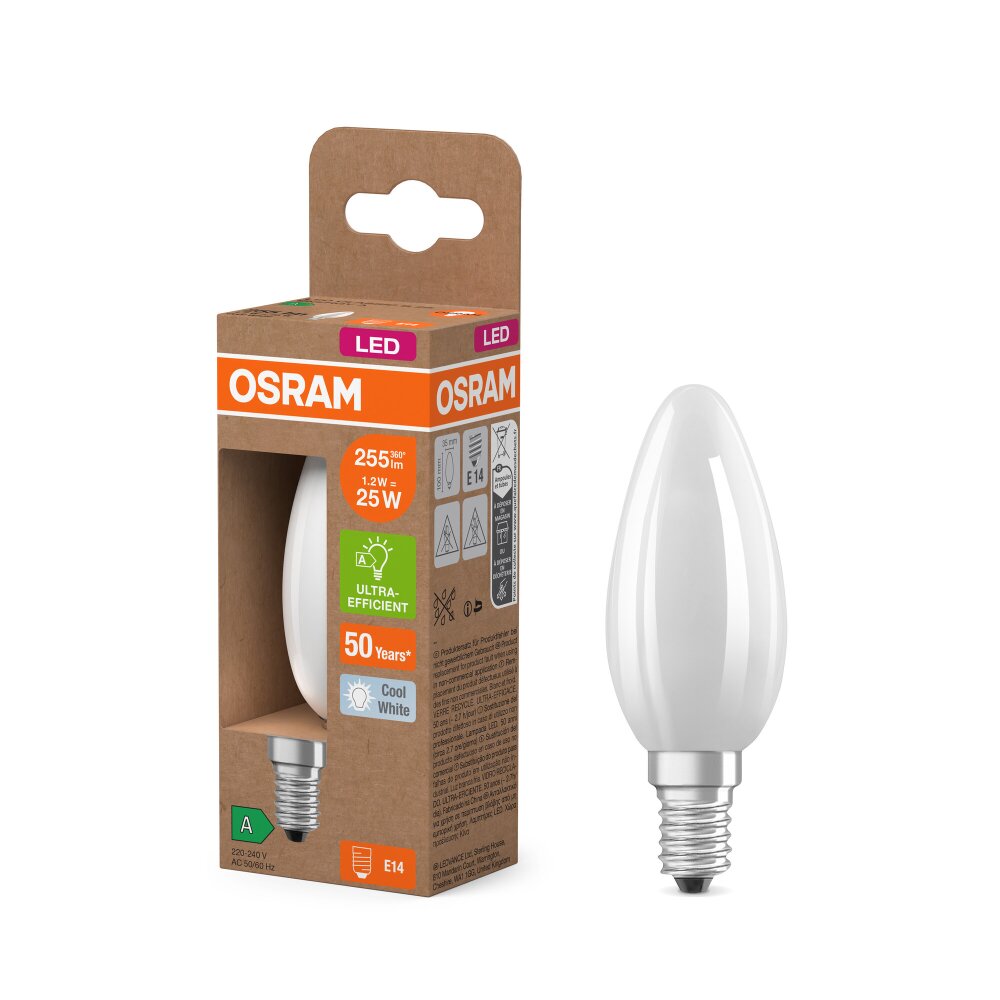 Lámparas Osram E14 1.2 Watt blanco neutro 255 Lumen main product photo