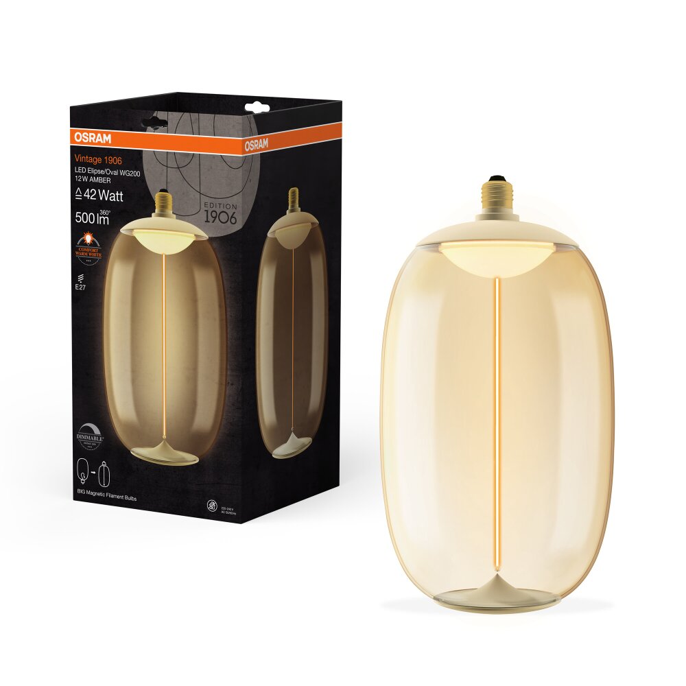 Lámparas Osram E27 12 Watt blanco cálido regulable 500 Lumen main product photo