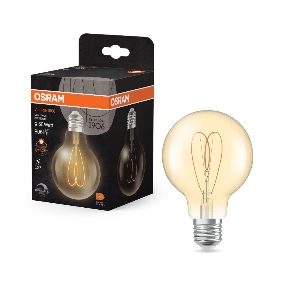 Lámparas Osram E27 8 Watt blanco cálido regulable 806 Lumen main product photo